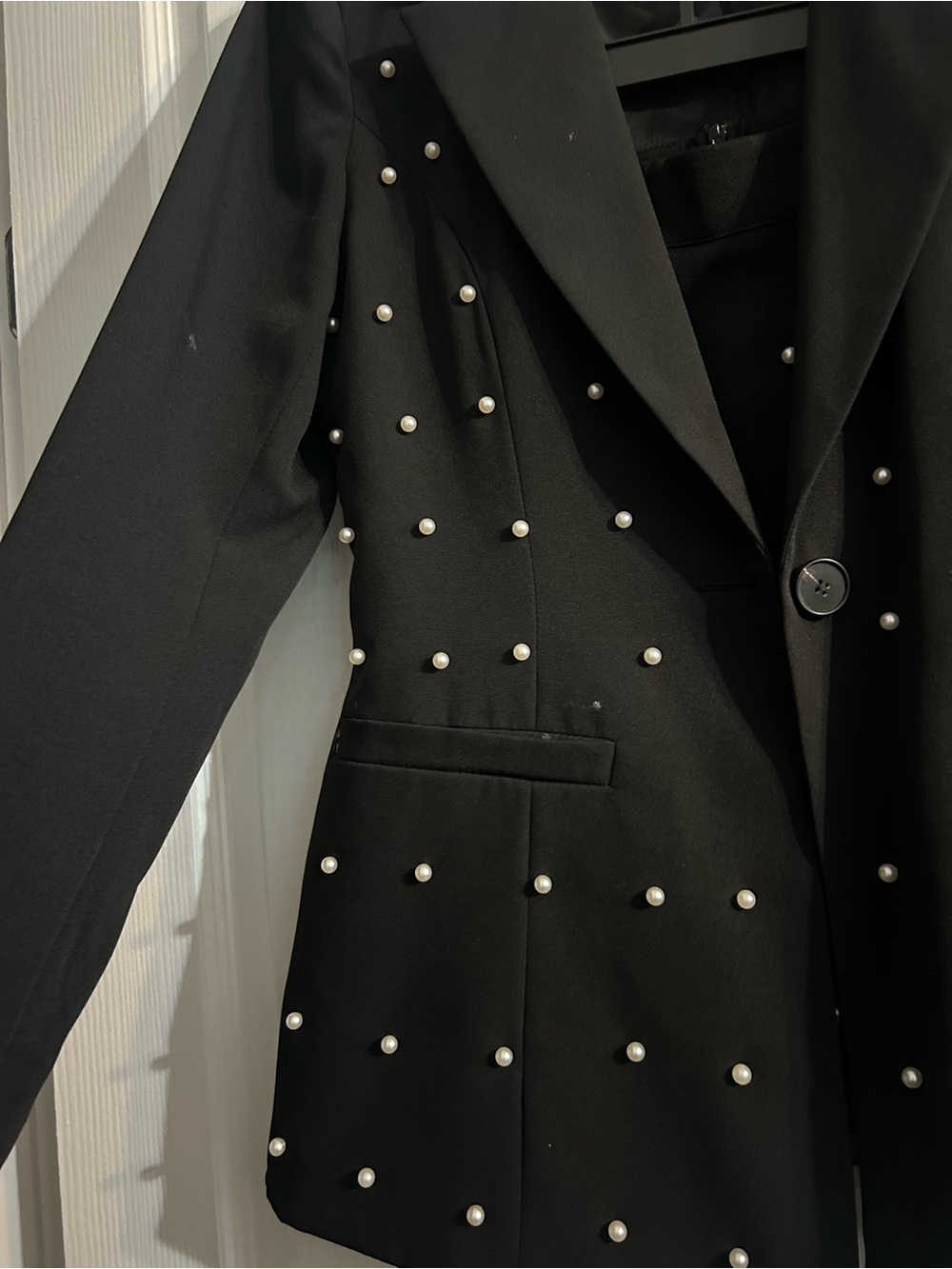 Pearl-Stud Blazer/Skirt Set - Picture 7 of 10